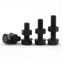 M6 M8 M10 M12 Black Nylon Hexagon Screw Nut Set Nylon Hexagon Combination Bolts