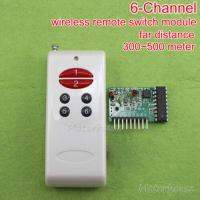 DC 5V 6-Channel Wireless Relay Switch Remote Control Transmitter Receiver 315MHZ Far Distance 300-500 Meter Fixed Code Encoder