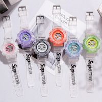 Transparent watch female middle school students young girlfriends small fresh unicorn sports waterproof electronic male