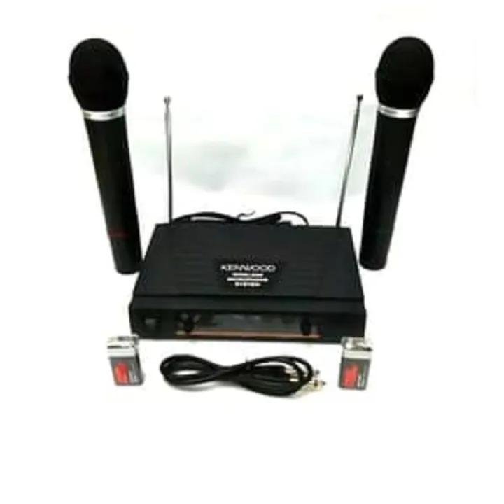 Mic Wireless Double Kenwood KD 606 Microphone / Mik Tanpa Kabel Suara