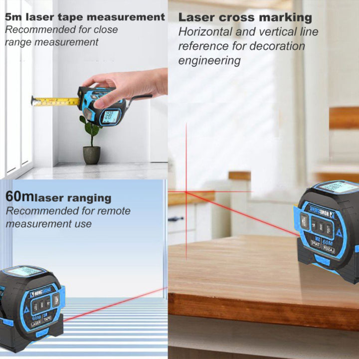 จอ-lcd-ตลับเมตร3-in-1เลเซอร์วัดระยะทาง5ม-พร้อมไฟหลังเครื่องวัดเมตรอุปกรณ์การวัดอาคาร