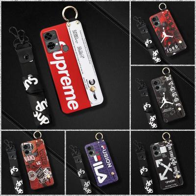 Durable Anti-knock Phone Case For Oukitel C33 Wristband Cool trendy Phone Holder Fashion Design Anti-dust Lanyard ring