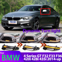 แบบไดนามิกเลื่อน LED เลี้ยวแสงกระจกมองหลังตัวบ่งชี้ไฟกระพริบแสงสำหรับ BMW 4 Series F33 F36 420i 428i 2014-Up