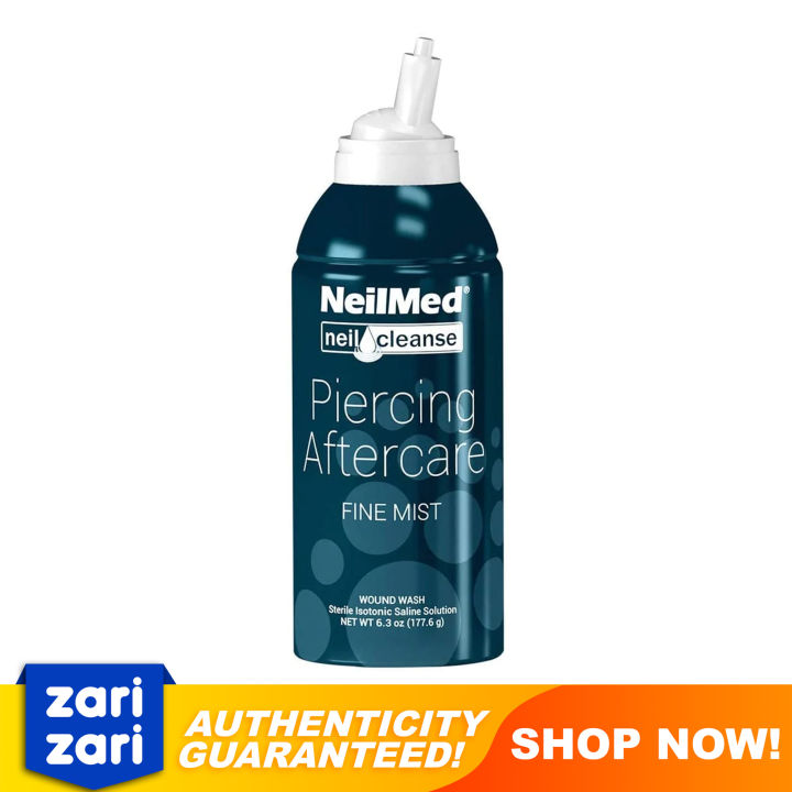 Neilmed Piercing Aftercare Fine Mist Spray Wound Wash 2.6 oz / 6.3 oz