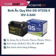 BÌNH ẮC QUY XE MÁY GS GTZ5S-E 12V 3.5AH - HÀNG CHÍNH HÃNG MỚI 100%