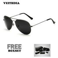 VEITHDIA Polarized แว่นกันแดดเคลือบเลนส์สะท้อน 3026 ดำ-ส่งจากไทย