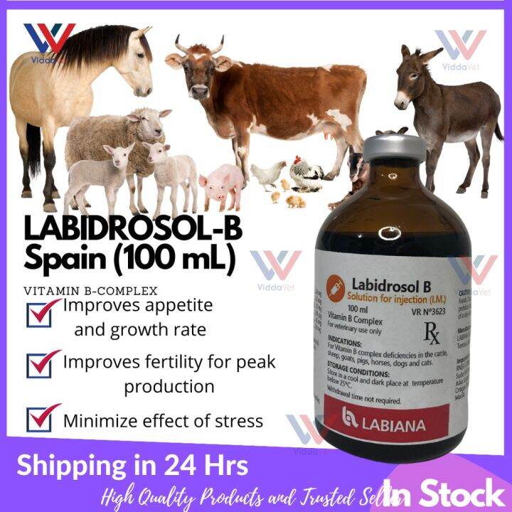 Viddavet Labidrosol B Vitamin B Complex Injectable Solution for Pets
