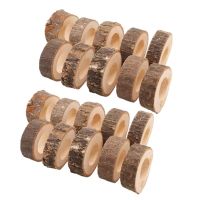 Wooden Napkin Ring Christmas Napkin Ring Frame Table Decoration Bark Stake Decoration Suitable for Wedding Hotel Table