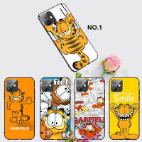 Casing หรับ iPhone 14 13 11 Pro Max 11 Mini 8+ 8 Plus 34MB Cartoon Garfield cat Pattern Phone เคสโทรศัพท์ อ่อนนุ่ม TPU Shockproof Black ปก