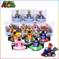 【Ready Stock】 ☢✹❣ C30 Super Mario Kart Princess Peach Pull Back Figure Car PVC Toy Collection Gifts For Kids