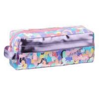 กระเป๋าดินสอ 2 ซิป Smiggle Essential Pencil Case -illusion- lilac