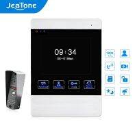 Jeatone ระบบกล้องวิดีโอแบบสื่อสารได้4นิ้วสำหรับอพาร์ทเม้นท์1200TVL กล้องวิดีโอกริ่งประตูพร้อมการตรวจจับการเคลื่อนไหวและการมองเห็นได้ในเวลากลางคืน