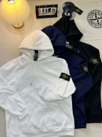 【Lowest price】Stone Island Embroidery Badge Basic Solid Hooded Sweater Men and Women Couples