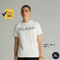 T SHIRT - (All sizes are in stock)   Mc Jeans Mens Round Neck T-shirt White Soft and Breathable MTSZ757  (You can customize the name and pattern for free)  - TSHIRT