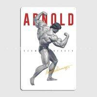 Arnold Schwarzenegger แผ่นโลหะโปสเตอร์ปรับแต่งตกแต่งผนังสำหรับห้องนั่งเล่นและ Home Gym