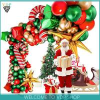 Total 85PCS Merry Christmas Red White Party Xmas Balloon Garland Arch Kit Sets Latex Ballon Decoration