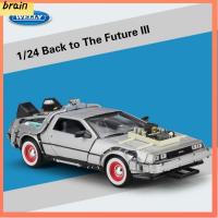 BRAIN ที่1:24 ของเล่น diecasts ของเล่นยานพาหนะ โมเดลสะสมได้ รูปแบบรถสปอร์ต โมเดลรถอัลลอย รถของเล่นรถ กลับสู่อนาคต