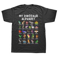 Funny Types of Dinosaurs Alphabet Dino Identification T Shirts Graphic Streetwear Short Sleeve Birthday Gifts Summer T-shirt