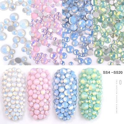 【CW】 350pcs 5Gram Mixed Size ss6-ss20 Blue/Green/Pink/White Nails RhinestoneFlatback Glass art Decoration