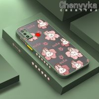 เคส Chenyyka สำหรับ Tecno Spark 5 Air Spark 6 Air เคส KE6การ์ตูนกระต่ายน่ารักบางเคสแข็งกันแรงกระแทกฝ้าเคสนิ่มลายขอบซิลิโคนคลุมทั้งหมดเคสป้องกันเลนส์กล้อง