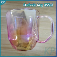 Starbuck ถ้วย Gelas Mug รูปเพชรแพรวพราว355มล. แก้วกาแฟ Gelas Kantor ดื่มถ้วยใส่นมกล่องของขวัญที่สร้างสรรค์ถ้วยชา