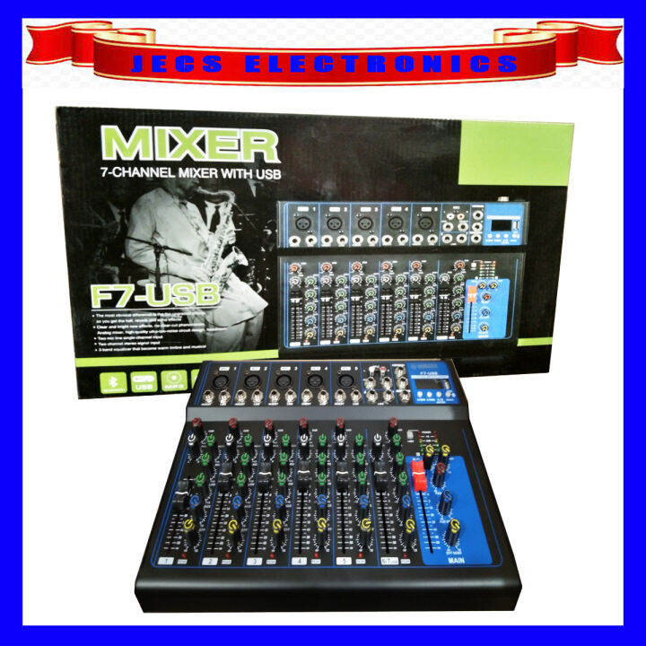 MIXER 7CHANNEL WITH USB F7USB WITH FREE JACK CABLE Lazada PH