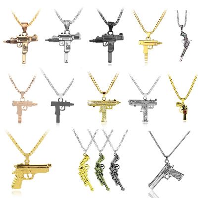 สร้อยคอจี้ UZI สร้อยคอคริสตัลรูปเกล็ดหิมะแบบโซ่ยาวสำหรับผู้หญิงและผู้ชายเครื่องประดับ Hiphop ใช้ได้ทั้งชายและหญิง