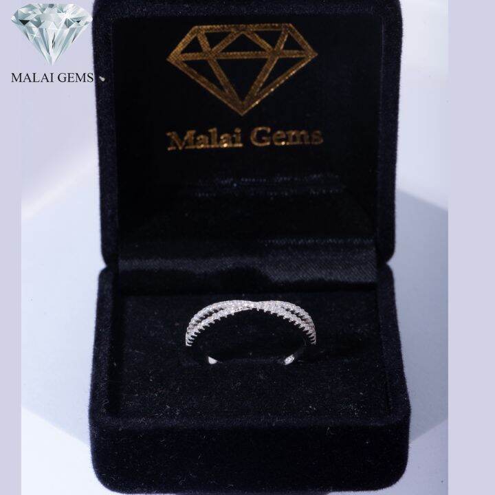 malai-gems-แหวนเพชร-เงินแท้-925-เคลือบทองคำขาว-ประดับเพชรสวิส-cz-รุ่น-151-r13116-แถมกล่อง-แหวนเงินแท้-แหวนเงิน