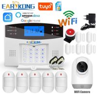 【hot】✶☒▧  Tuya WiFi Alarm System Security Burglar Alarms 433MHz Door Window Smoke Gas Leak Detector Leakage