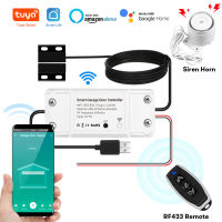 Tuya Smart Garage Door Opener Controller Home Security Alarm Siren Horn RF 433รีโมทคอนล APP ทำงานร่วมกับ Alexa Siri