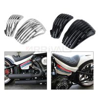 อุปกรณ์เสริมรถจักรยานยนต์สำหรับ Harley Softail สตรีทบ็อบ M8 2018-2021สีดำโครเมียม Abs แถบพลาสติกครอบคลุมแบตเตอรี่ด้านข้าง