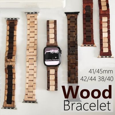 Original Wooden Band for Apple Watch Ultra 49mm SE 44 40mm 38 42MM Correa Wood Luxury Bracelet iWatch Series 5 4 6 5 7 8 41 45mm Straps
