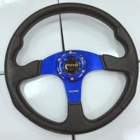 Universal Spoke สีน้ำเงิน 350 มม. JDM 6 BOLT MOMO Racing พวงมาลัยและฮอร์นบลู