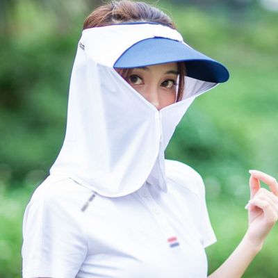 Summer Sunscreen Golf Headscarf Men Women Ice Silk Neck Cover Hooded Mask Without Hat Towels