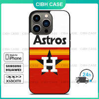 Houston Astros Mlb Icon กรณีโทรศัพท์มือถือ iPhone 14 Pro Max / iPhone 13 Pro Max / iPhone 12 Pro Max / XS Max / Samsung Galaxy Note 10 Plus / S22 Ultra / S21 Plus ฝาครอบป้องกันการตก 947