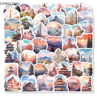 ?ZONGLONG? 50ชิ้นสติกเกอร์น่ารักๆสำหรับตกแต่งรูปการ์ตูนน่ารักๆทิวทัศน์สวยงามสติกเกอร์ติดแล็ปท็อปโทรศัพท์ DIY ของเล่นสำหรับเด็ก