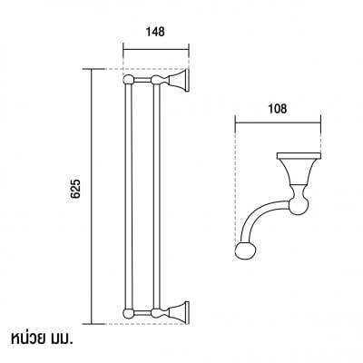 ถูกชัวร์-ราวแขวนผ้าคู่-kassa-รุ่น-ks-6609a-ส่งด่วนทุกวัน