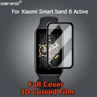 For Xiaomi Smart Band 8 Active Ultra Clear Full Cover 3D Curved Plating Soft PMMA PET Film Screen Protector -Not Glass