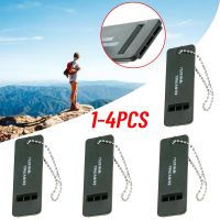 4-1pc Whistle Keychain 3-Frequency Survival Whistle High Decibel Outdoor Survival Rescue Tool First Aid Kits for Hiking Camping Survival kits