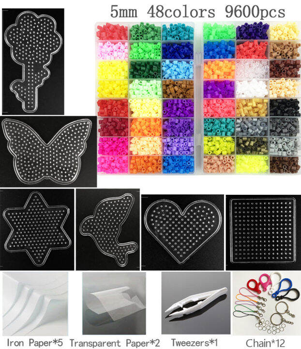 Perler Kit Bead Kit 5Mm Hama Beads Set Keseluruhan dengan Alat Pegboard ...