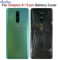 ของแท้สำหรับ Oneplus 8 Pro กระจกหลังประตูฝาหลังปิดโทรศัพท์สำหรับ Oneplus 8ฝาหลังปิดโทรศัพท์1+ 8เคสพร้อมกาว + กล้อง