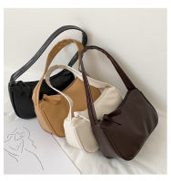 Vintage Baguette Bag Women Trendy leather Handbag Female Small Subaxillary Bags Casual Shoulder Bag white