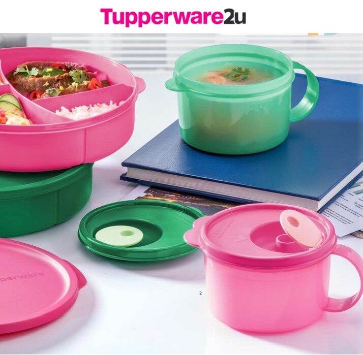 (New)(Ready Stock) Tupperware Microwaveable CrystalWave Soup Mug (460ml ...