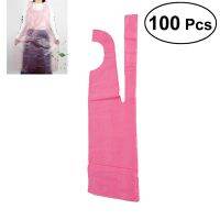 【jw】✙ 100pcs Aprons Color Disposable Neck Apron Restaurant Plastic colors