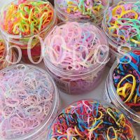 【hot sale】℡❉❧ C05 500pcs Fashion Cute Big Small Circle Rubber Band Hair Accessories Childrens Hair One-Time Stretch Hair Ring Disposable Hair Rubber Band One-off Hair Tie 500pcs Disposable Hair Band