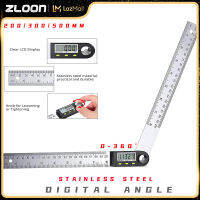 Zloon เครื่องวัดมุมดิจิทัล300มม. 12 ",เครื่องวัดองศามาตรวัดมุมไฟฟ้าสเเตนเลส