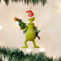 # สินค้าใหม่ Grinch จี้ต้นคริสต์มาสสีเขียว กรีนกอดต้นคริสต์มาส ผีตกแต่งต้นคริสต์มาส