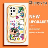 เคส Chenyyyka สำหรับ OPPO A94 4G F19 Pro Reno 5F Reno 5 Lite Reno 5K Find X3 Lite เคสแฟชั่น Crayon Shin-Chan ดีไซน์ใหม่ขอบคลื่นเคสโทรศัพท์แบบใสเลนส์กล้องถ่ายรูปสร้างสรรค์โปร่งใสกันกระแทกเคสซิลิโคนป้องกัน