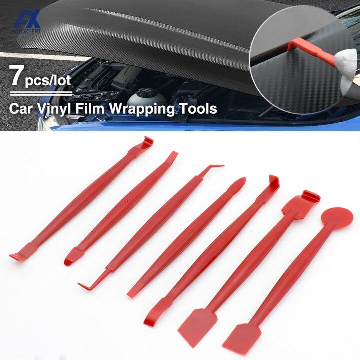 7x Car Vinyl Wrap Window Tint Film Tools Kit Carbon Fiber Stickers