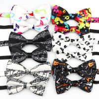 Music Note Parent-Child Bowtie Set Piano Stave Guitar Plaid Family Butterfly Party Dinner Wedding Design Cute Bow tie Accessory Ties